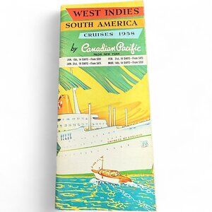 Vintage 1958 Canadian Pacific Empress of England Cruise Pamphlet Excellent Condi